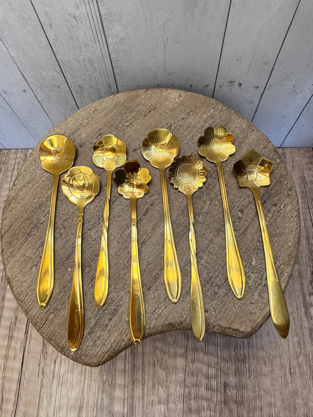 Set of 8 Spoons Afternoon Tea Fancy Spoons Flower Spoon Set